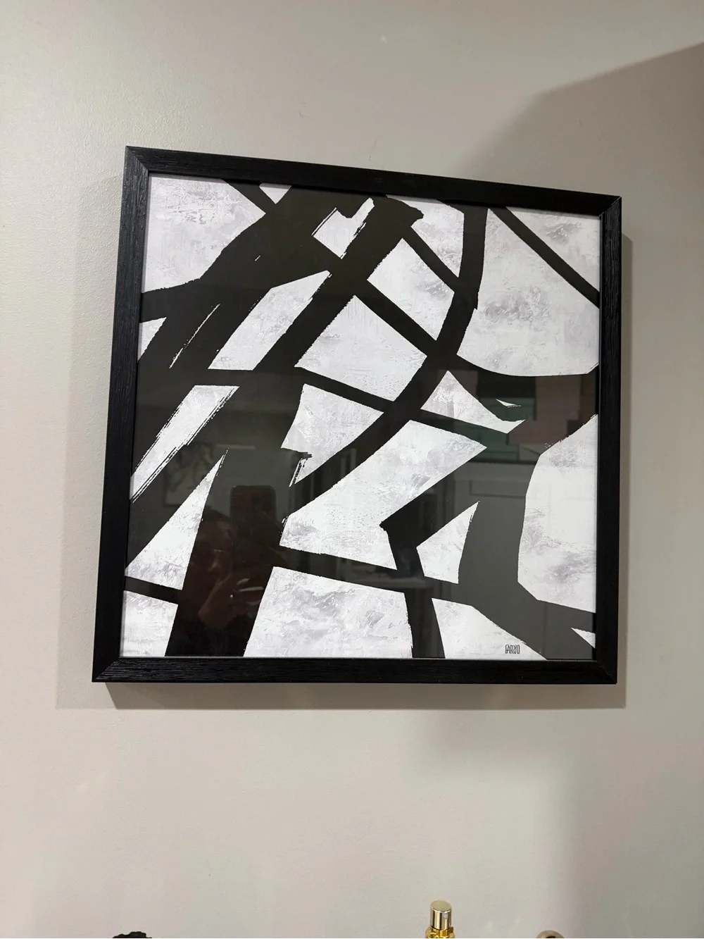 Abstract Black & White Framed Wall Art